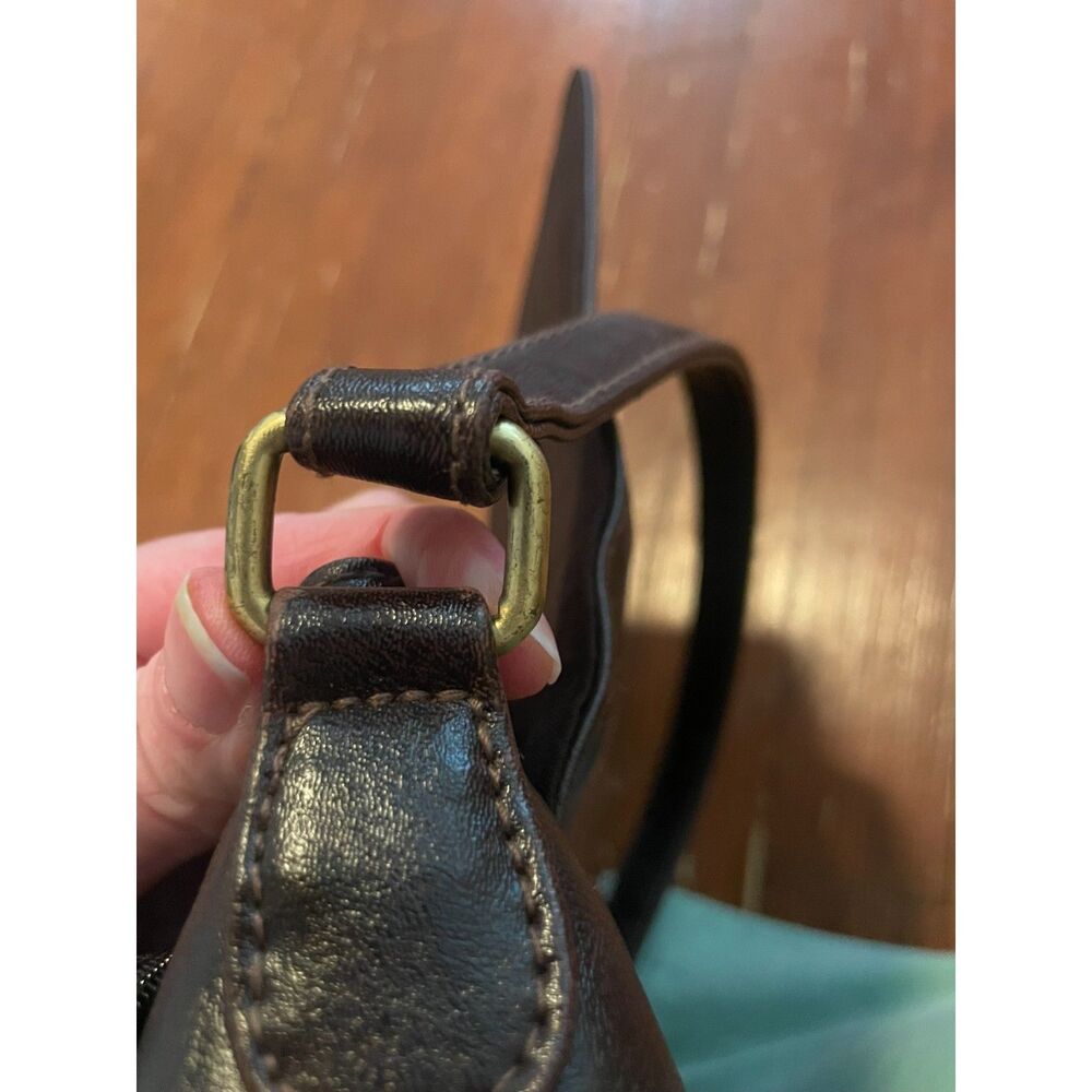 Chocolate Brown Vegan Leather Shoulder Bag